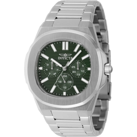 Invicta 48329 Men's Speedway Green Dial Silver Bracelet Watch