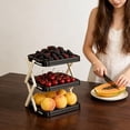 thumbnail image 3 of Foldable Vertical Dish Rack Cabinet Organizer Stand, 3 of 7