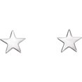thumbnail image 2 of 14k White Gold Polished Star Earrings - .6 Grams, 2 of 2