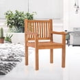 thumbnail image 4 of Teak Wood Elzas Outdoor Patio Dining Arm Chair, A-Grade Teak Wood, 4 of 5