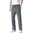 thumbnail image 2 of Stretch Golf Pants for Men Quick Dry Inseam Cool Touch Straight Fit Suit Dress Pants Joggers Zip Pockets Big and Tall Size L-5XL Gray, 2 of 7