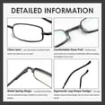 thumbnail image 5 of 3 Pack Slim Pocket Reading Glasses For Men Women Blue Light Blocking Compact Readers Spring Hinge Me, 5 of 5