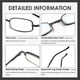 thumbnail image 5 of 3 Pack Slim Pocket Reading Glasses For Men Women Blue Light Blocking Compact Readers Spring Hinge Me, 5 of 5