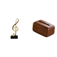 thumbnail image 1 of Figura de escritorio,Escultura de notas musicales para escritorio,oficina o decoración del hogar,porta pañuelos de papel,Funda de polipropileno para caja de pañuelos desechables para sala de, 1 of 8