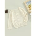 thumbnail image 3 of Bagilaanoe Toddler Baby Girl Cardigan Long Sleeve Sweater Hollow Out Outerwear 6M 12M 2T 3T 4T Kids Casual Tops, 3 of 8