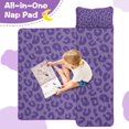 thumbnail image 4 of Purple Leopard Print Toddler Nap Mats for Kids Preschool,Sleeping Mat Bag or Kids,Toddler Sleeping Bag,Toddler Nap Mat or Daycare, 4 of 6