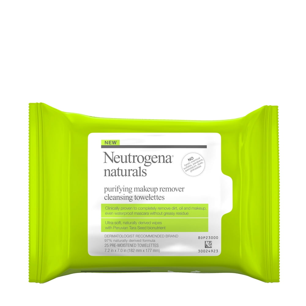 Neutrogena Naturals Purifying Makeup Remover Cleansing Wipes, 25 ct
