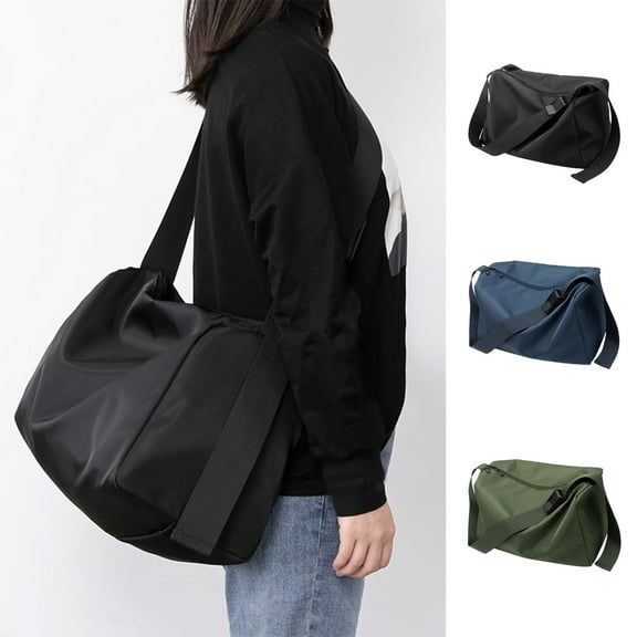 Foldable Travel Duffel Bag, Nylon Gym Bag for Men and Women, 25l Capacity 38x24x24cm Lightweight Water-resistant, with Luggage Strap for Easy Transport, Ideal for Gym Sports Workout and