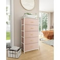 thumbnail image 2 of Pellebant Pink 5 Drawer Vertical Dresser Storage Tower Chest, 2 of 8