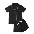 thumbnail image 1 of TheFound Women 2PCS Pajama Set Dot Striped Short Sleeve Top Short Pants, 1 of 6