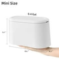 thumbnail image 3 of Mini Trash Can with Lid,Small Desk Trash Can,Countertop Mini Garbage Cans,Tiny Waste Basket,White,with 3 roll Bags, 3 of 5