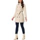 thumbnail image 2 of Abrigo de guisante CHIC Inspire para mujer con cuello Peter Pan, doble botonadura, bolsillos inclinados, abotonado y cinturón, abrigo de invierno M blanco crema, 2 of 6