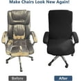 thumbnail image 2 of Office Chair Cover with Armrest Covers,  Stretch Desk Chair Slipcovers - Black, 2 of 5