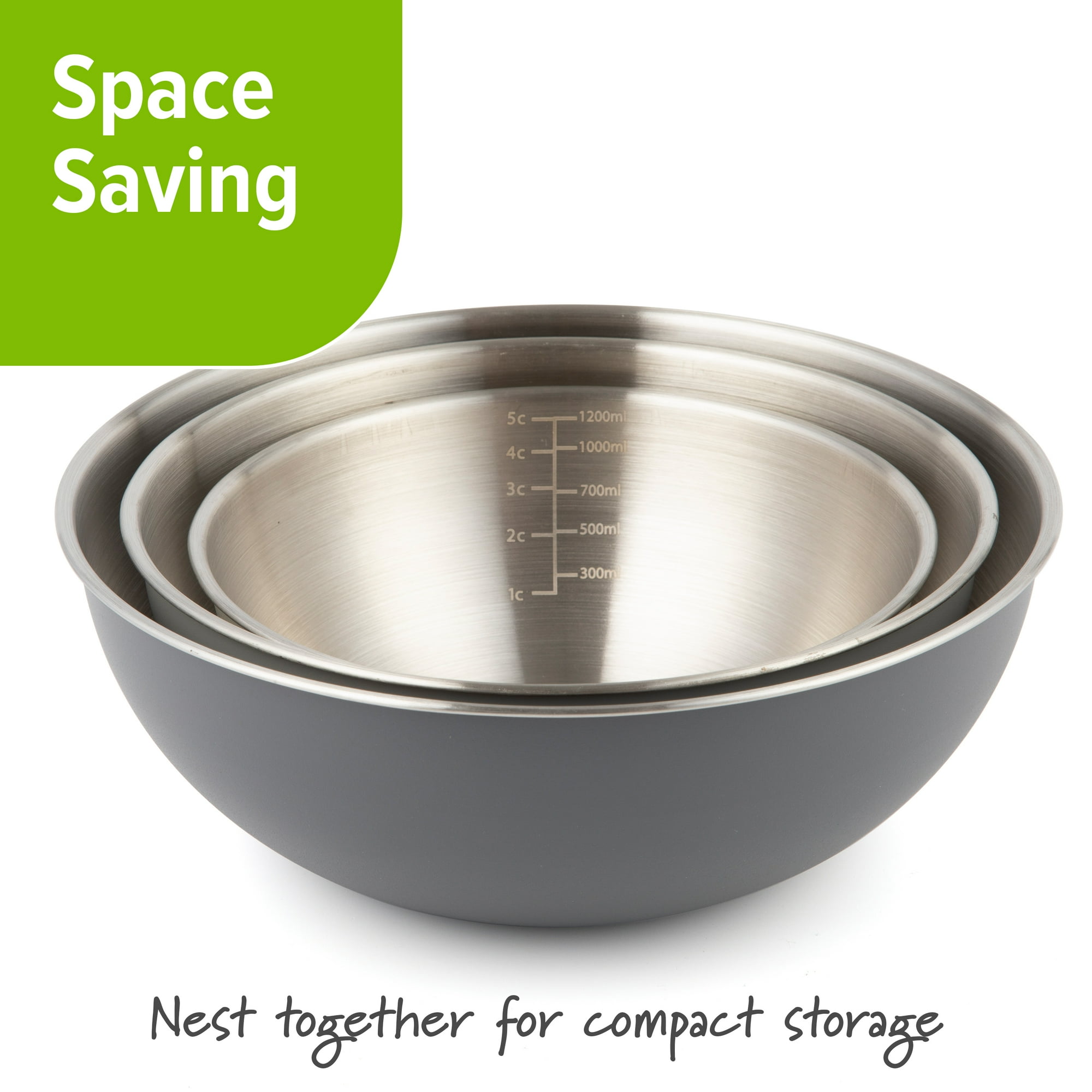 Prep Solutions Stainless Steel Mixing Bowls (3 Pieces)