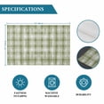 thumbnail image 6 of Sage Green Plaid Placemats Set of 12, Modern Art Checkered Farmhouse Placemats for Dining Table, Place Mats for Kitchen Tabletop, Waterproof Wipeable Dining Table Mats Set, 6 of 9