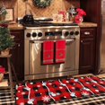thumbnail image 4 of Buffalo Plaid Christmas Kitchen Rugs and Mats Set of 2, Christmas Snowman Winter New Year Holiday Party Low-Profile Floor Mat Merry Christmas Decorations for Kitchen Home- 17"x47"+17"x30", 4 of 8