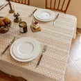 thumbnail image 4 of Yooshoverk Lace Tablecloth Embroidered Openwork Design Elegant Dining Decor Round 70 Inch Washable Fabric, 4 of 6