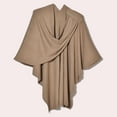 thumbnail image 2 of Cavosen Shawl Wraps for Women Tassel Knit Elegant Cardigan Cape Solid Soft Warm Open Front Scarves Casual Winter Everyday Wear, 2 of 3
