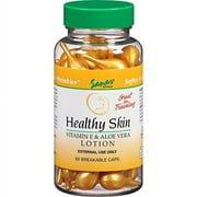Healthy Skin Vitamin E & Aloe Vera - SKIN CARE LOTION - 60 Breakable Caps (1 Pack)