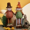 thumbnail image 3 of Scarecrow Plush,Scarecrow Doll,,Autumn Plush Scarecrow Ornaments,,Thanksgiving Scarecrow Decorations,Fall Handmade Fall Harvest Gnome Plush Scarecrow Doll with Long Leg(2pcs/Set 21-19in), 3 of 6
