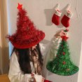 thumbnail image 4 of 2025 Ins Gorro de árbol de Navidad Tocado navideño Tocado para niñas Disfraz de fiesta de Navidad Horquilla navideña Suministros de decoración de Año Nuevo, 4 of 5