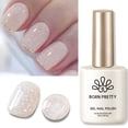 thumbnail image 4 of BORN RRETTY-esmalte de uñas en Gel con purpurina, color blanco lechoso, rosa, albaricoque, lentejuelas brillantes, larga duración, barniz LED UV para manicura, 15ml, 4 of 5