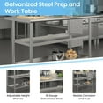 thumbnail image 4 of Flash Furniture Stainless Steel Worktable with 2 Undershleves, 4 of 8