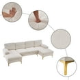 thumbnail image 2 of Sofa U-Shaped 4-Seat Indoor Modular Sofa White, 2 of 9