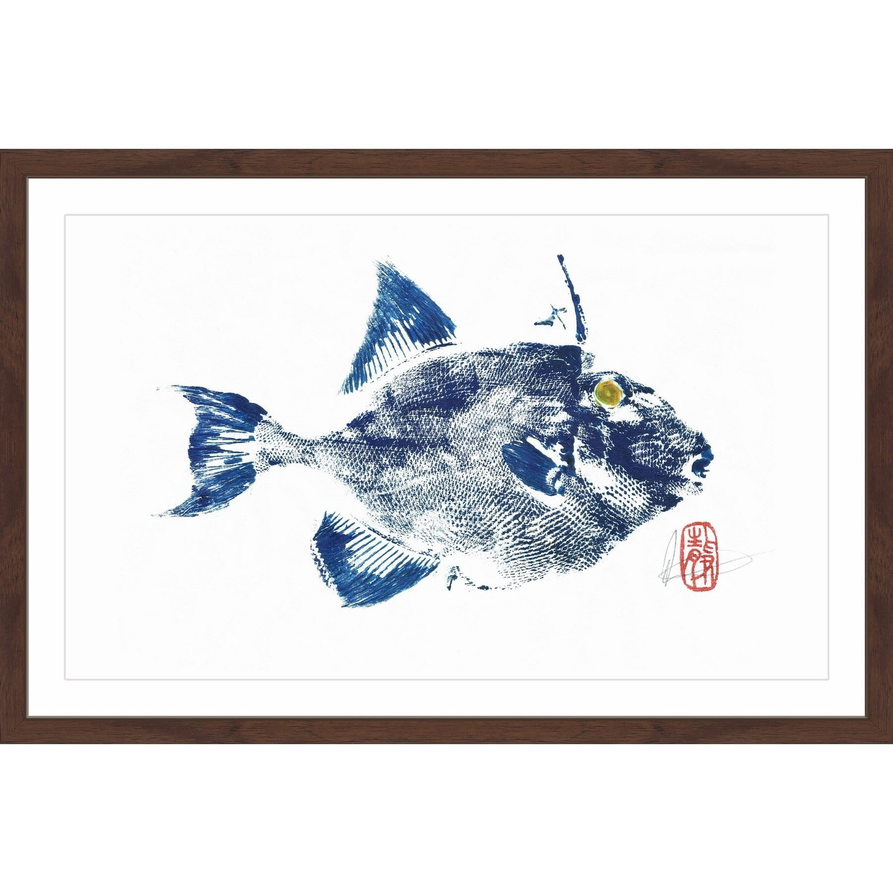 "Blue Is Me" Framed Painting Print