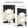 thumbnail image 3 of Daiia Golden Lotus Pattern Decorator Wall Plate Child Safe Outlet Cover, Switch and Outlet Covers,Size 1-Gang 5.0" x3.0" , Polycarbonate Thermoplastic-Style S, 3 of 6