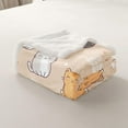 thumbnail image 5 of Cartoon Cat Throw Blanket for Couch Cute Animal Fleece Blanket, Kawaii Love Heart Sherpa Blanket Baby Size Pet Theme Blanket, Orange Grey Kitten Bed Blanket Kids Bedroom Decor, 5 of 6