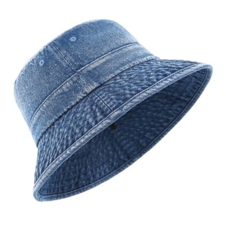 Top Headwear Fashion Vintage Pearl Jean Denim Bucket Hat  display picture 3