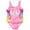 Pink, variant on KAWELL Round Neck Breathable Spandex, One Piece Unicorn Bathing Suit (Girl's), Size 7-8 Years