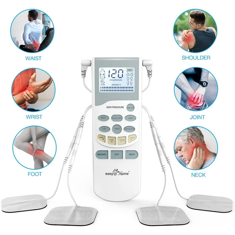 EasyHome TENS Unit Muscle Stimulator - Electronic Pulse Massager