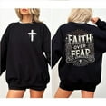 thumbnail image 4 of “Faith Over Fear” Christian Sweatshirt – Inspirational Religious Pullover for Women of Courage, Prayer & Spiritual Strength, 4 of 6