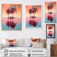 thumbnail image 4 of Designart "Palm Trees By The Shore With Ruby Reflections I" Palms & Palm Trees Canvas Prints, 4 of 7