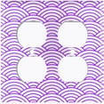 thumbnail image 3 of Metal Light Switch Plate Cover Japanese Pattern Purple Wallpaper Sea Wave WAL016, 3 of 13