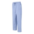 thumbnail image 5 of Duqingm Womens Pants Elastic Waist Pants for Women High Waist Wide Leg Pants Casual Palazzo Drawstring Striped Trousers Loose Oversize Lounge Pants with Pockets Blue,M, 5 of 7