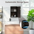 thumbnail image 3 of RONG-3 Bathroom Medicine Cabinet with Mirror, Wall Mounted Storage Cabinet with Single Mirrored Door and Adjustable Shelf for Bathroom, Living Room or Entryway,Espresso, 3 of 9