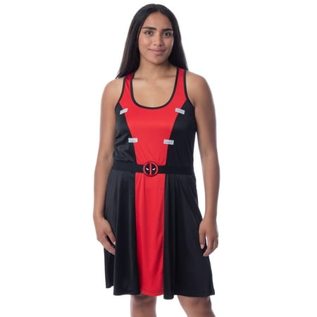 

Marvel Womens Deadpool Classic Costume Racerback Nightgown Pajama Dress (XXL)
