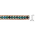 thumbnail image 2 of Natural Beauty Malachite Triple Wrap Nude Leather Bracelet, 2 of 5