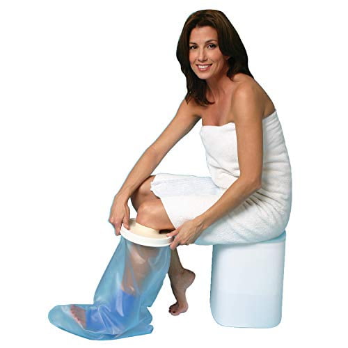 Carex Cast Protector for Shower, Leg - The Ultimate Cast Covers for Shower Leg to Keep Your Cast and Bandages Dry While Bathing - 23' Long Premium Latex Free Plastic with 100% Waterproof Technology