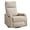 Khaki, variant on SYNGAR Swivel Rocker Recliner Chair for Living Room, Manual Reclining Chair with Heat and Massage Function, Fabric Single Rocking Sofa with Side Pocket for Home Theater, Gray