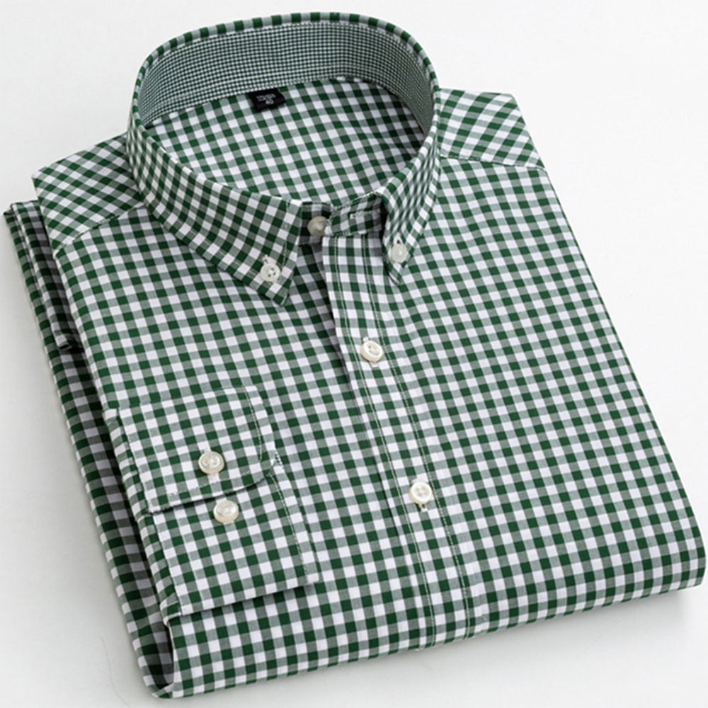 Chemise à Carreaux Pour Homme - Manches Longues - Légère & Décontractée - Pour Loisirs, Bureau & Sorties - 3