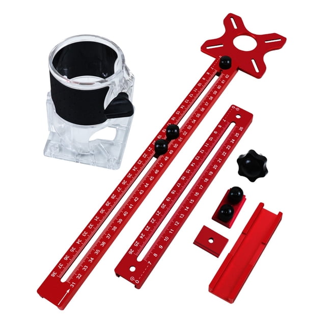 Extended 3 in 1 Router Milling Groove Bracket,9-61cm Radius Router Circle Cutting ,Aluminum Cabinet ,Precise Clear