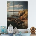 thumbnail image 2 of Designart "Retreat at the Harbor Port I" Nautical & Beach Print on Natural Pine Wood, 2 of 5