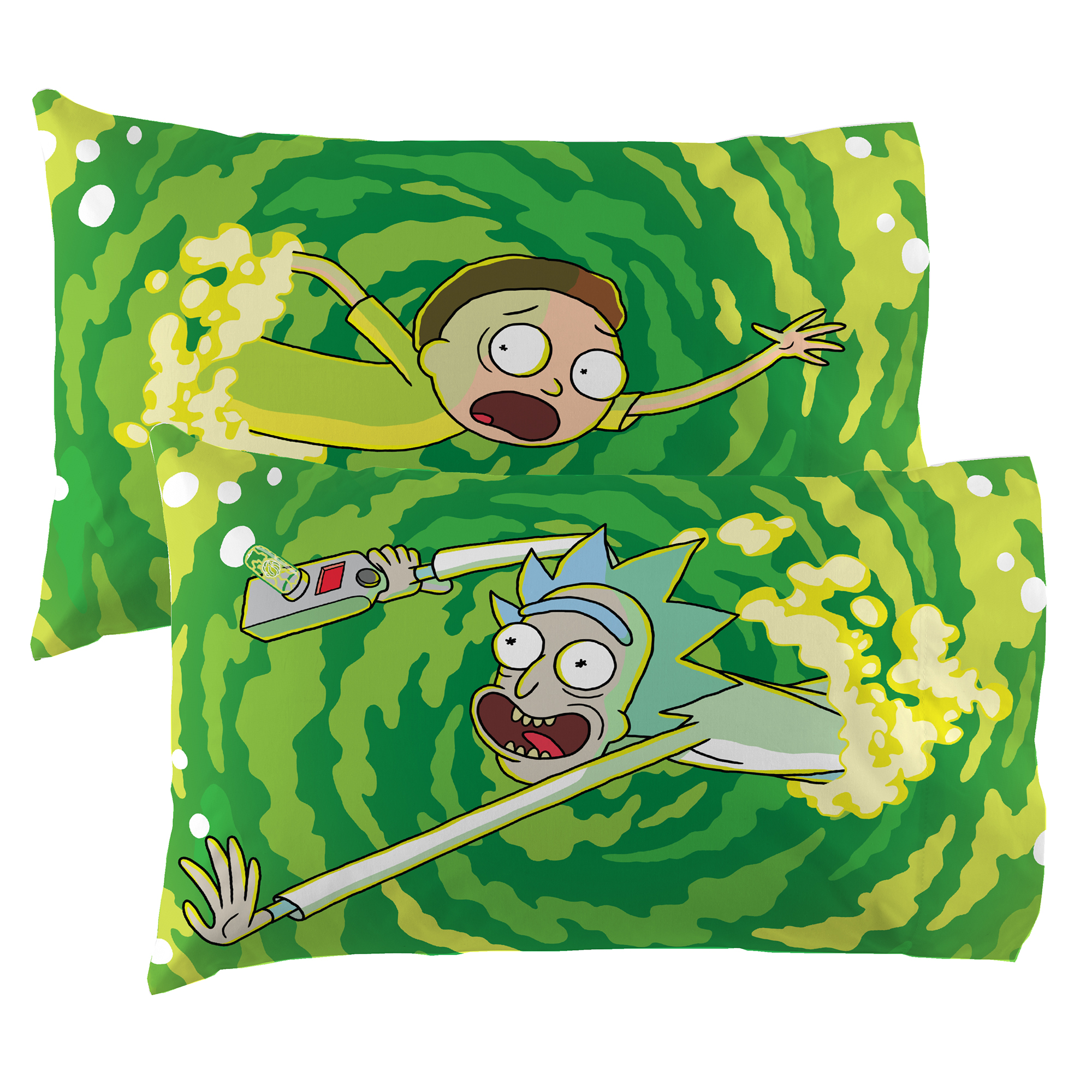 Adult Swim Rick & Morty Bed in a Bag, Bedding Bundle Set, Microfiber, Green Portal, 4-Piece TWIN