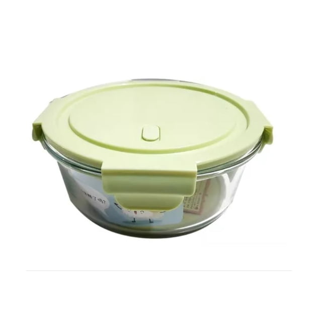 Tupperware de vidrio, 3 divisiones, 900 ml, para almacenamiento de alimentos