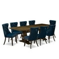 thumbnail image 3 of East West Furniture 9 Piece Dining Set Consists of a Rectangle Kitchen Table with Butterfly Leaf, 3 of 7