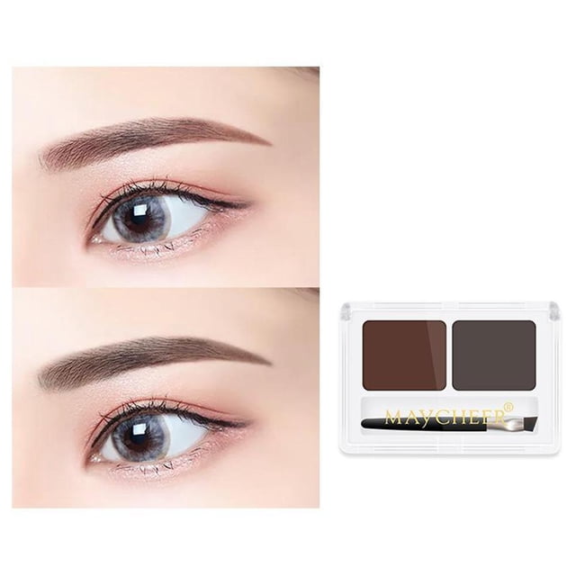 Double Color Eyebrow Powder Natural Threedimensional Waterproof and Sweatproof